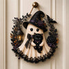 Witch Ghost With Black Cat Halloween Door Sign HO82 903546