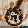 Witch Ghost With Black Cat Halloween Door Sign HO82 903546
