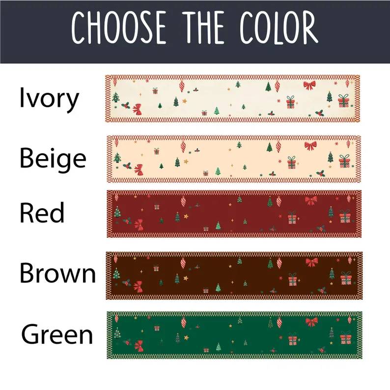 Personalized Family Name Christmas Table Runner - Holiday Decoration Gift HO82 903564