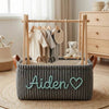 Personalized Embroidery Baby Storage Basket – Baby Shower Gift Knitted Wire Art HO82 903014