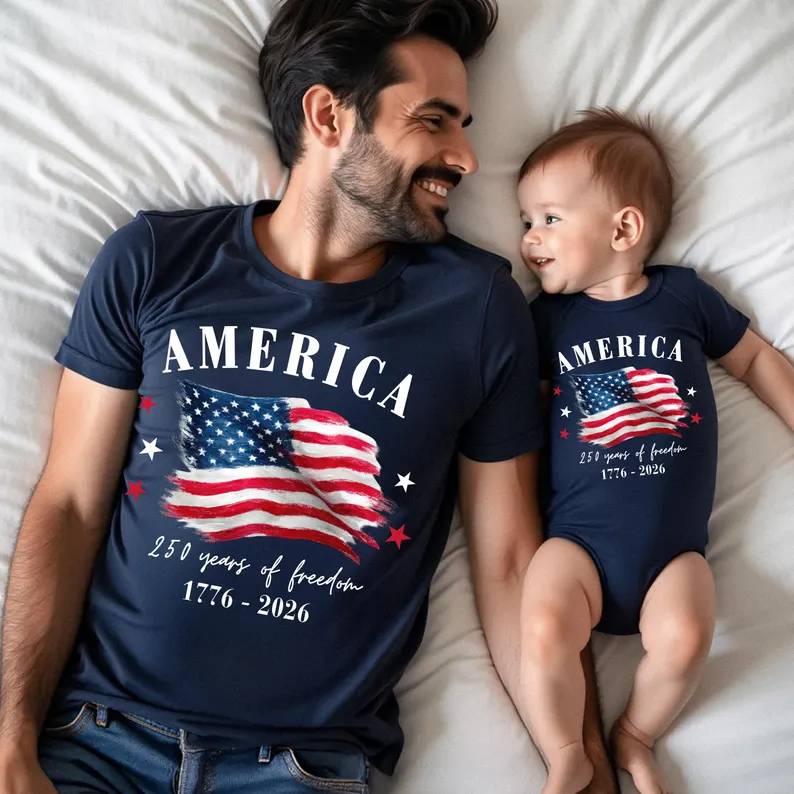 USA 250th Anniversary Independence Day Bright Shirt HO82 902682