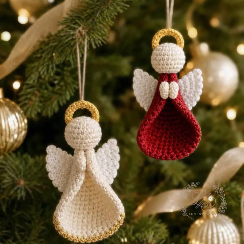 Angel Christmas Crochet Ornament - Xmas Tree Decor, Holiday Decor HO82 903566