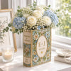 Personalized Stained Glass Effect Ceramic Book Vase, Custom Wedding Flower Vase, Couple Initials Gift HO82 903454