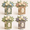 Personalized Stained Glass Effect Ceramic Book Vase, Custom Wedding Flower Vase, Couple Initials Gift HO82 903454
