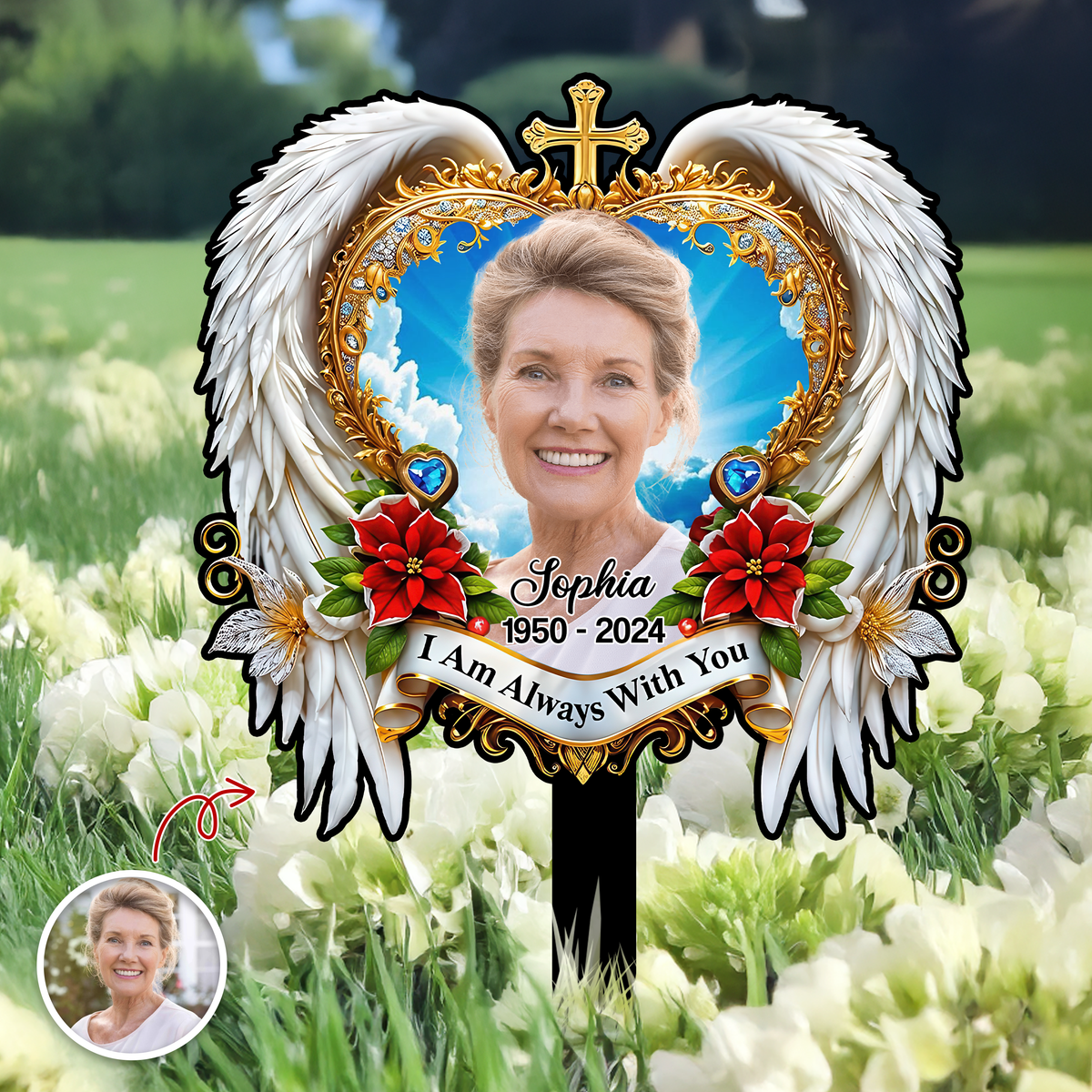 I'm Always With You - Custom Memorial Photo Acrylic Garden Stake CH07 896562