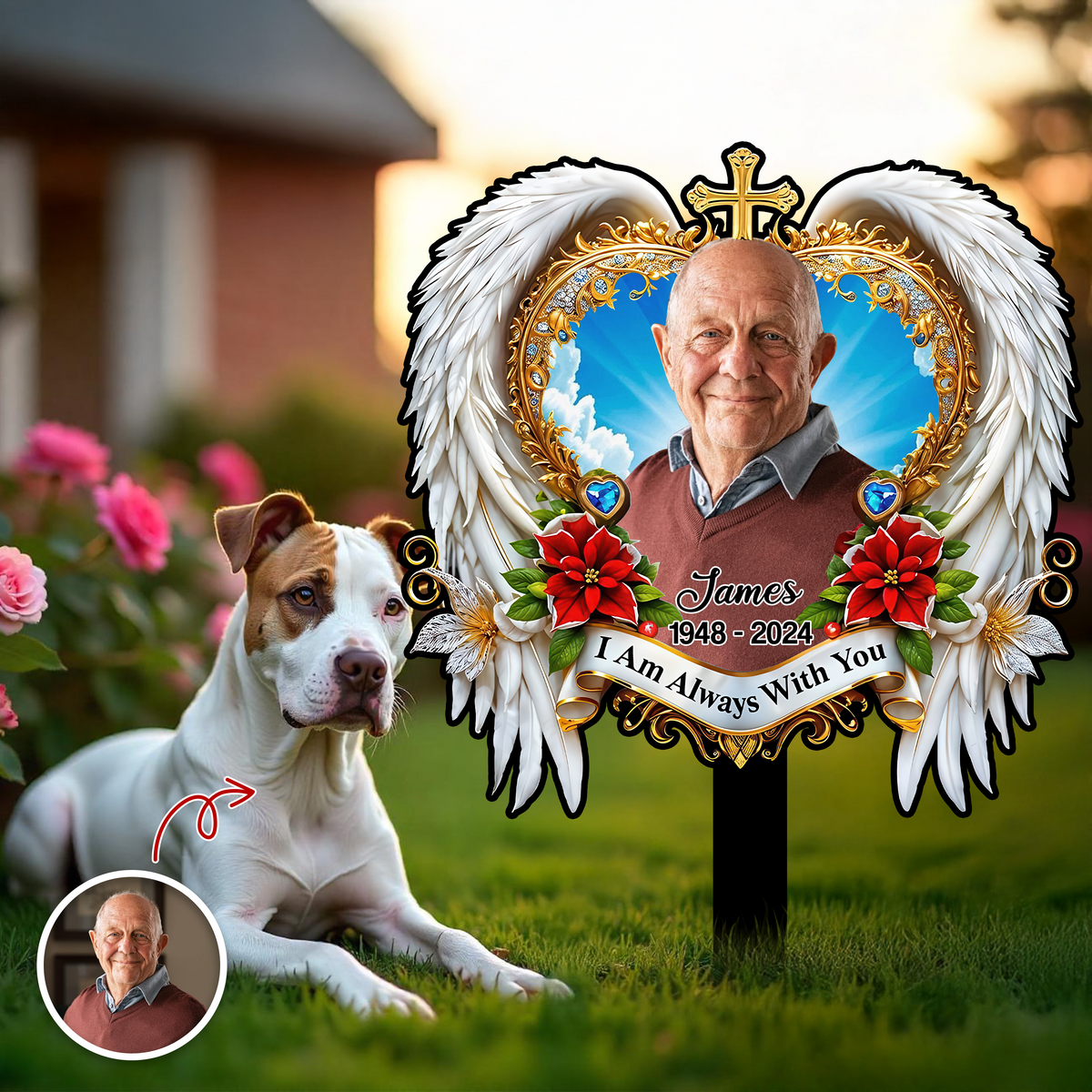 I'm Always With You - Custom Memorial Photo Acrylic Garden Stake CH07 896562