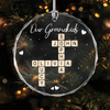 Personalized Our Grandkids Crossword Puzzle Art Glass Ornament HA75 897696