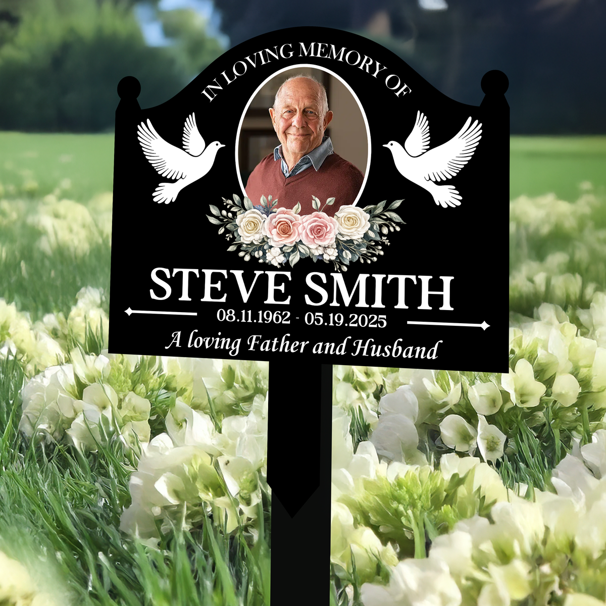 Personalized Photo In Loving Memory Garden Stake CH07 910736
