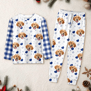 Custom Dog Photo Plaid Sleepwear Christmas Gift For Dog Lovers CH07 899646