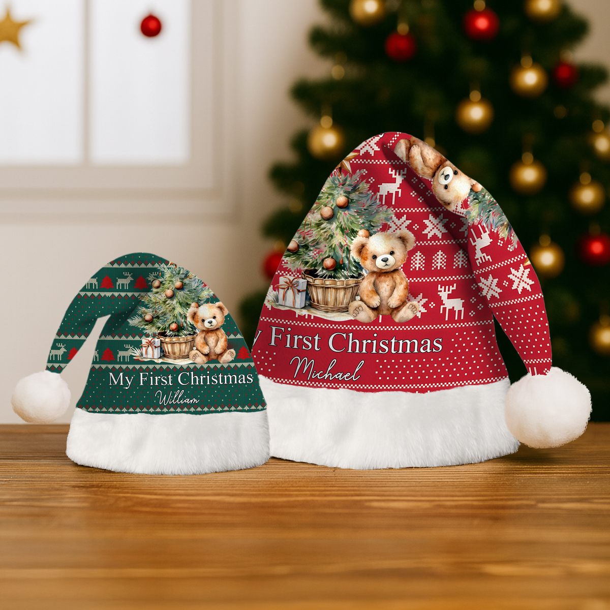 Baby's First Christmas - Personalized Santa Hat LM32 895067