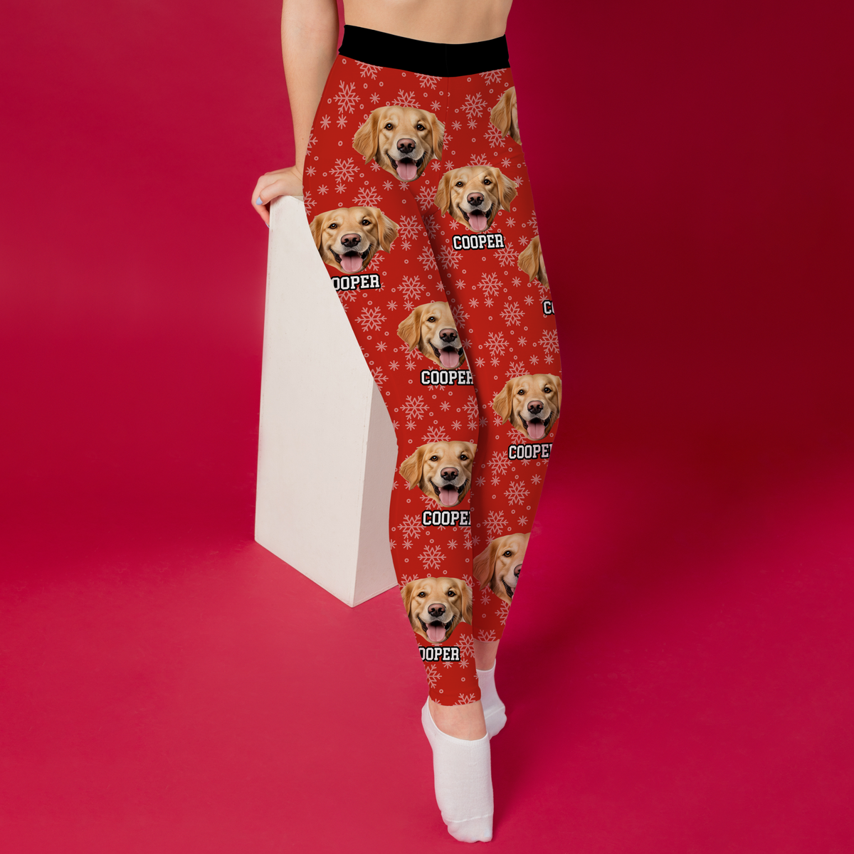 Custom Photo With Christmas Background Legging Gift For Dog Cat Lovers HO82 900474