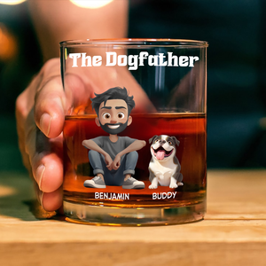 The Dogfather For Dog Lover Print Whiskey Glass TH10 896469