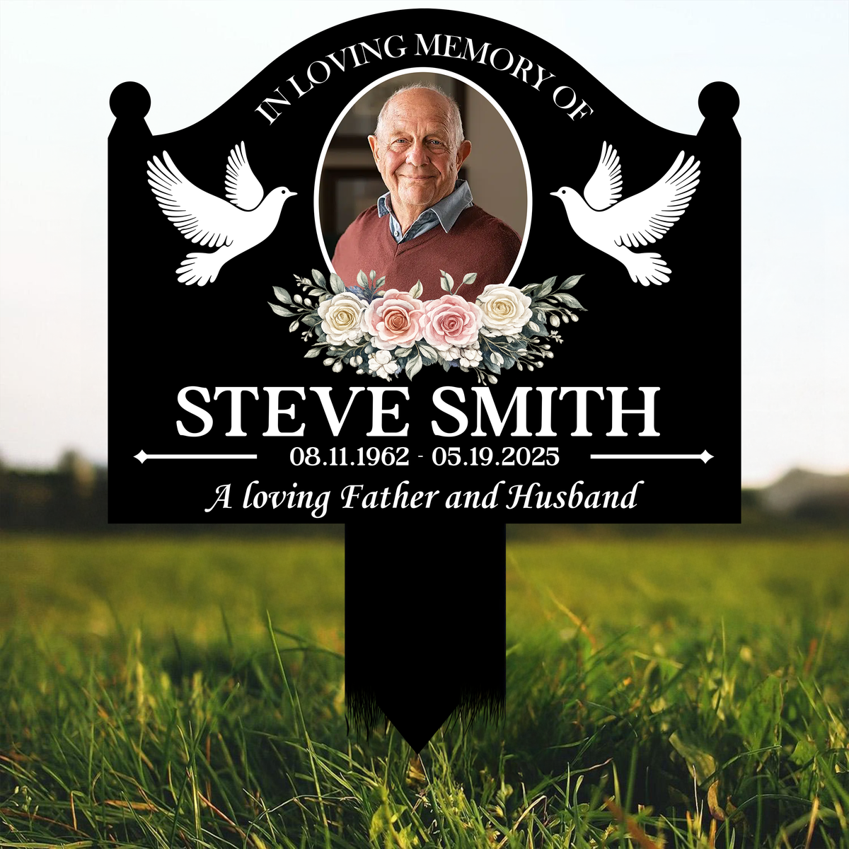 Personalized Photo In Loving Memory Garden Stake CH07 910736