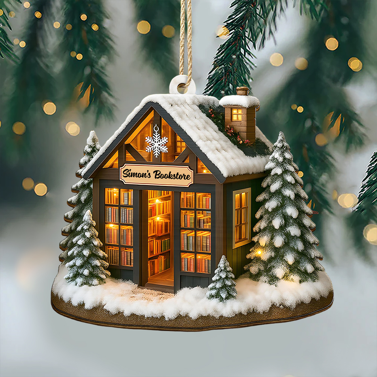 Custom Name Welcome To My Bookstore Wood Ornament – Christmas Gifts LM32 895633