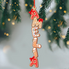 Personalized  Gingerbread Alphabet Christmas Wood Ornament Family Gift HO82 900160