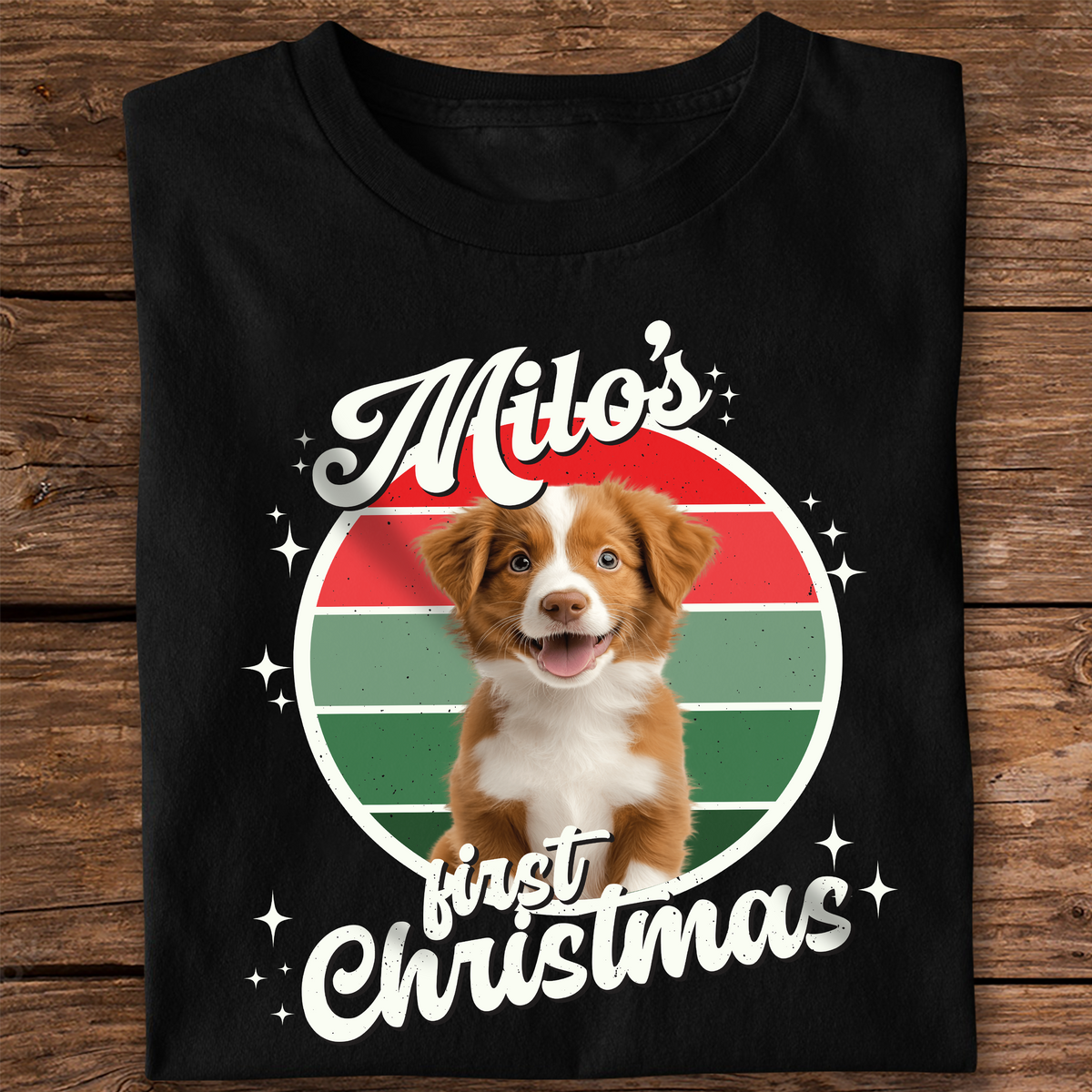 Custom Dog Photo And Name First Christmas Shirt For Dog Lover TH10 896627