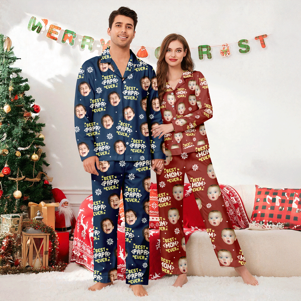 Custom Photo Best Daddy Ever Funny Kids Christmas - Personalized Pajamas CH07 899722