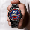 Custom Name 250 Years Of Freedom 1776-2026 4th Of July Men's Wrist Watch HO82 901554