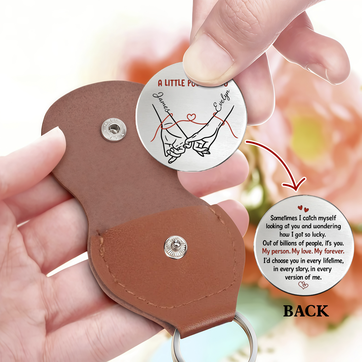 Custom Couple Pocket Hug – Personalized Anniversary Wedding Gift for Husband and Wife CH07 910456