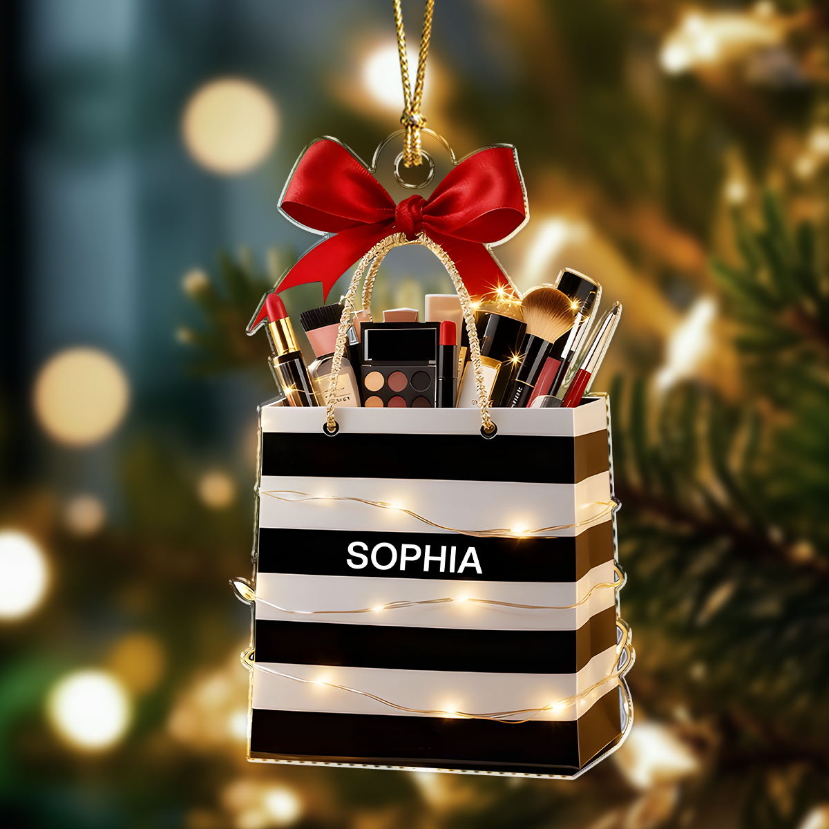 Personalized Beauty Brush Christmas Acrylic Ornament Gift For Makeup Lovers HO82 900558
