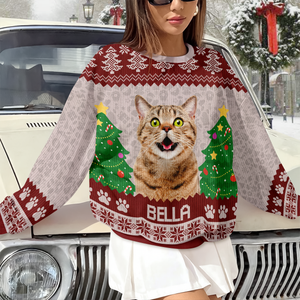 Custom Photo And Name Ugly Sweater For Cat Lover TH10 896465
