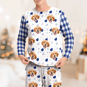 Custom Dog Photo Plaid Sleepwear Christmas Gift For Dog Lovers CH07 899646