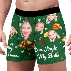 Custom Funny Photo Only My Wife Can Jingle My Ball Man's Boxer CH07 899898