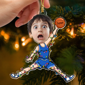 Custom Photo Basketball Players Personalized Acrylic Ornament HA75 897822