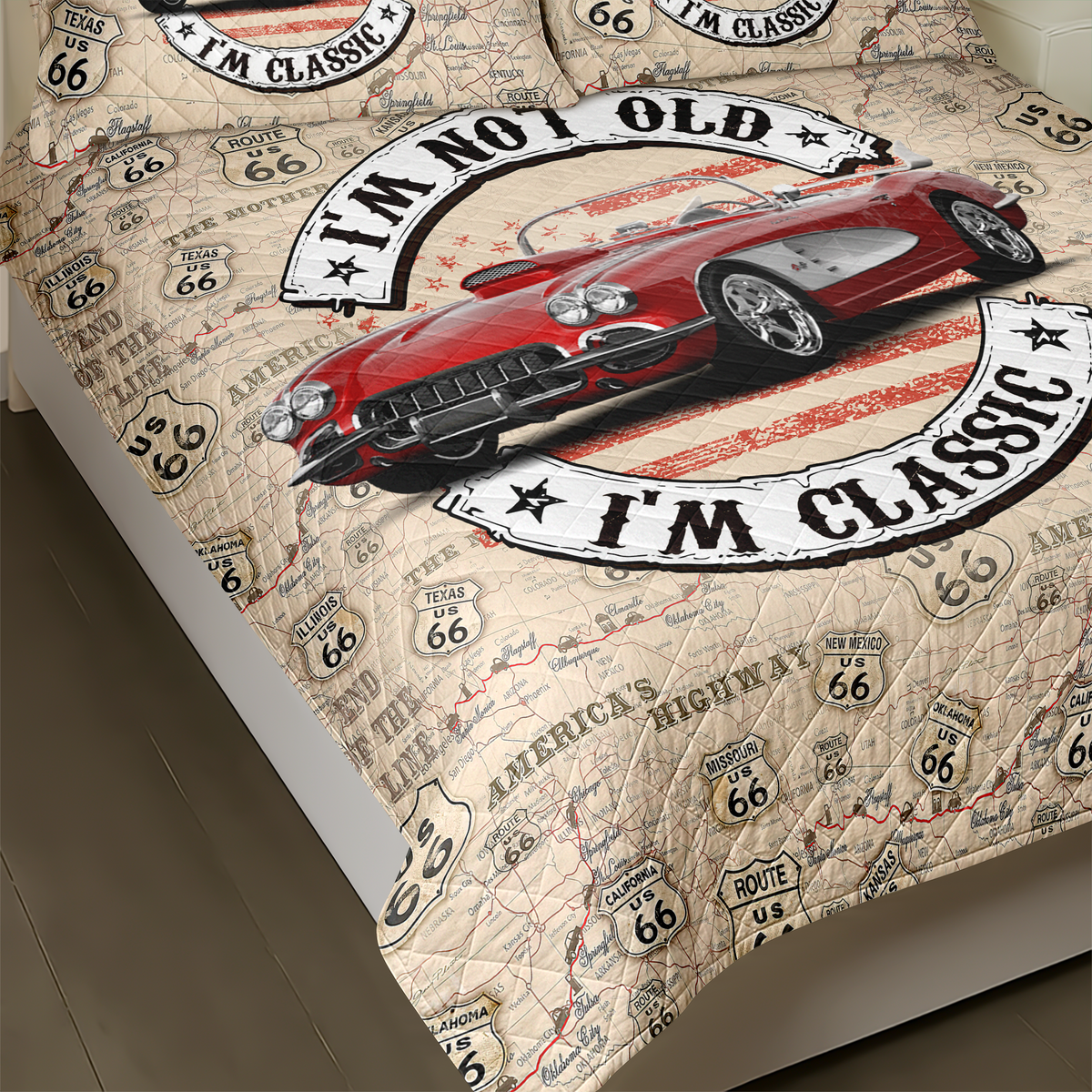 This Is How I Roll - Custom Vehicle Photo Upload Car Route 66 Quilt Bedding Set CH07 895594