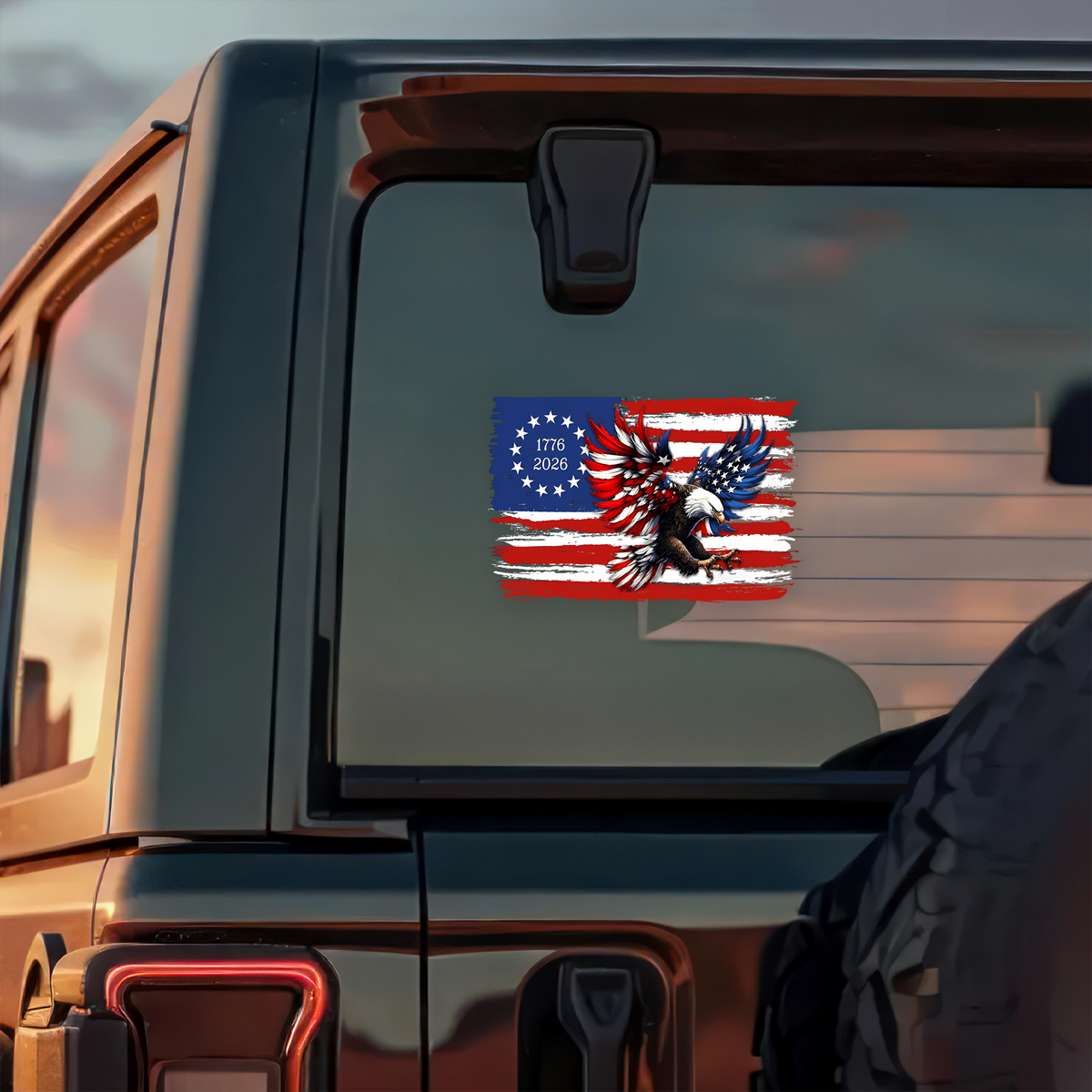Patriot We The People | 250 Years of America 1776 2026 Car Window Decal Sticker HO82 901082