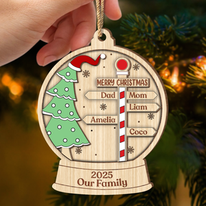 Custom Name Family Personalized Christmas 2 Layer Wooden Ornament HA75 892958