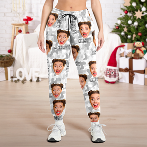 Custom Human Photo Camo Pattern Sweatpants TH10 896669