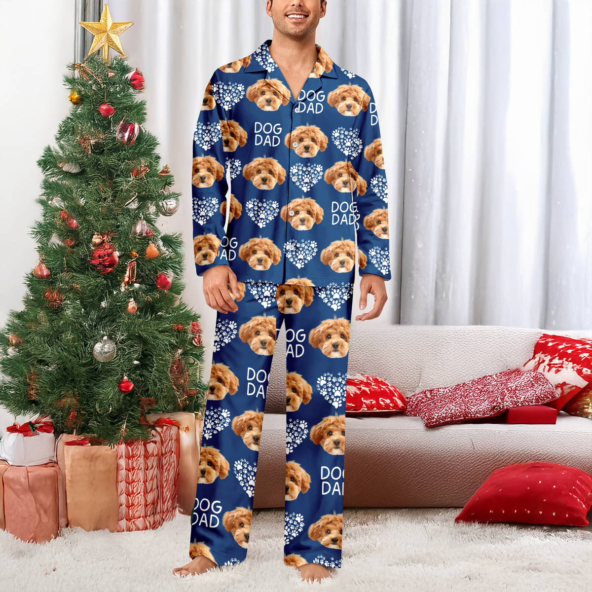 Custom Photo Dog Cat Mom Pajamas Gift For Dog Cat Lovers CH07 896886