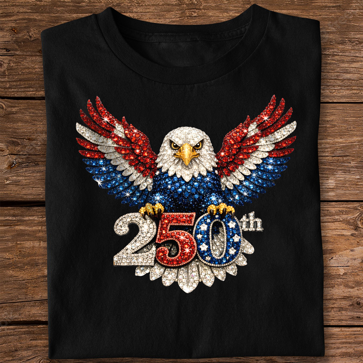 America 250th Anniversary Eagle Wings Dark Shirt CH07 910556