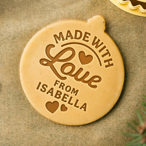 Custom Name Made With Love Cookie Stamp HO82 900654