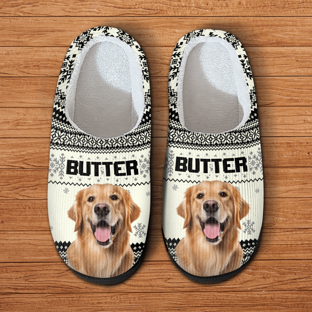 Custom Dog Photo Christmas Slipper For Dog Lovers CH07 896406