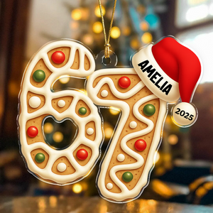 Funny Six Seven 6 7 Teen Slang Personalized Christmas Acrylic Ornament CH07 899366