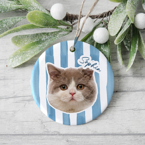 Custom Cute Cat Photo Ornament Christmas Gift For Cat Lovers LM32 895763