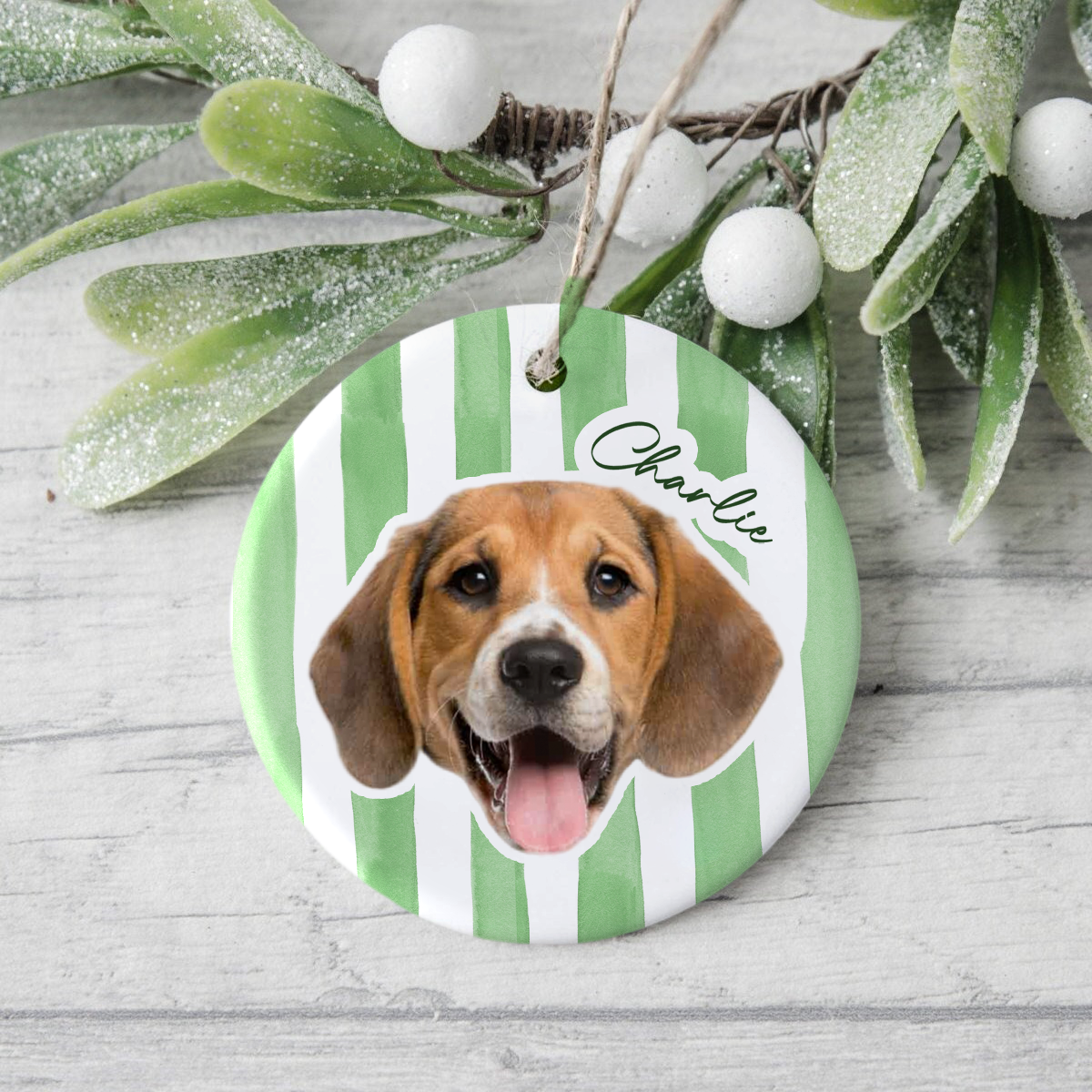 Custom Cute Dog Photo Ornament Christmas Gift For Dog Lovers LM32 895765