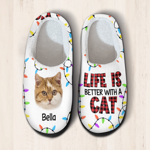 Custom Photo Life Is Better With Pet Personalized Slippers Gift For Pet Lovers CH07 896798