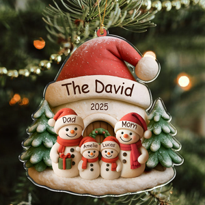 Personalized Gift Snowman Family Christmas Keepsake Acrylic Ornament LM32 895793