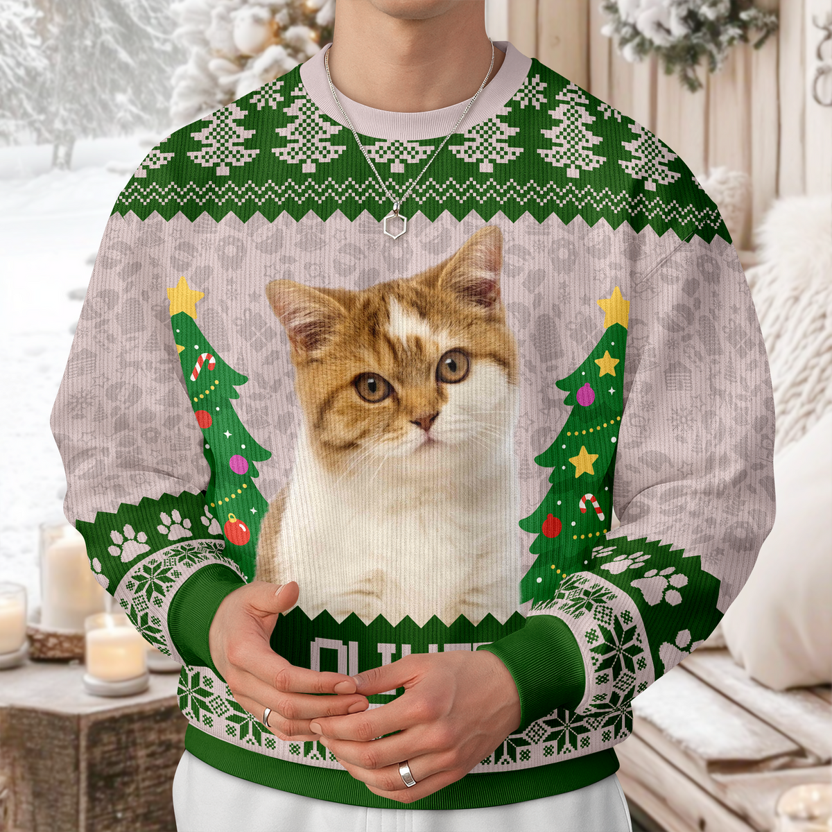 Custom Photo And Name Ugly Sweater For Cat Lover TH10 896465
