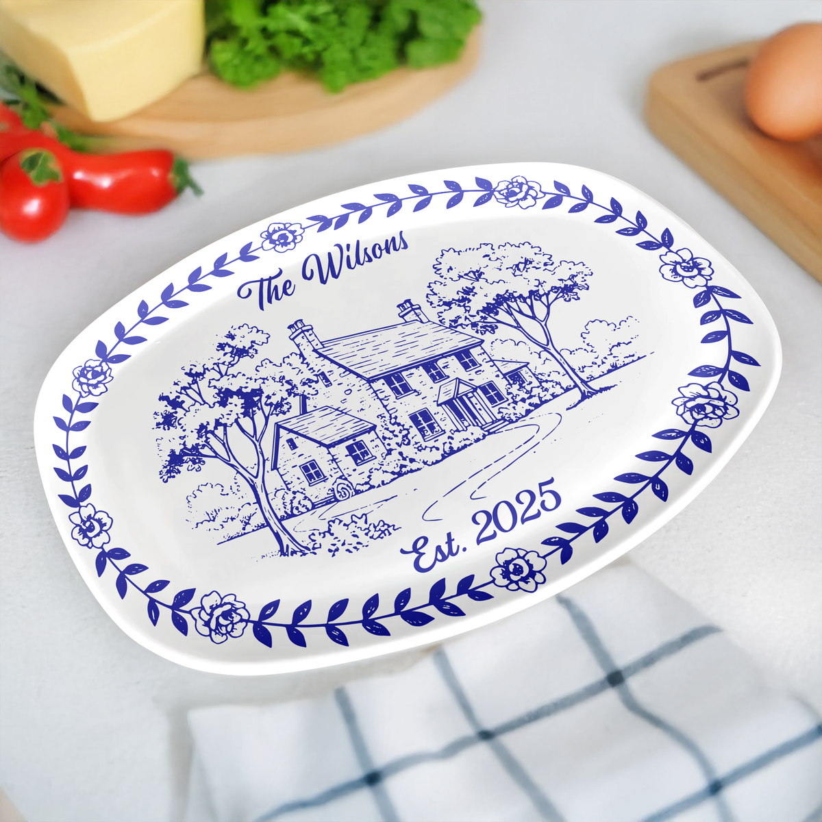 Personalized Custom Family Name Platter TH10 896825