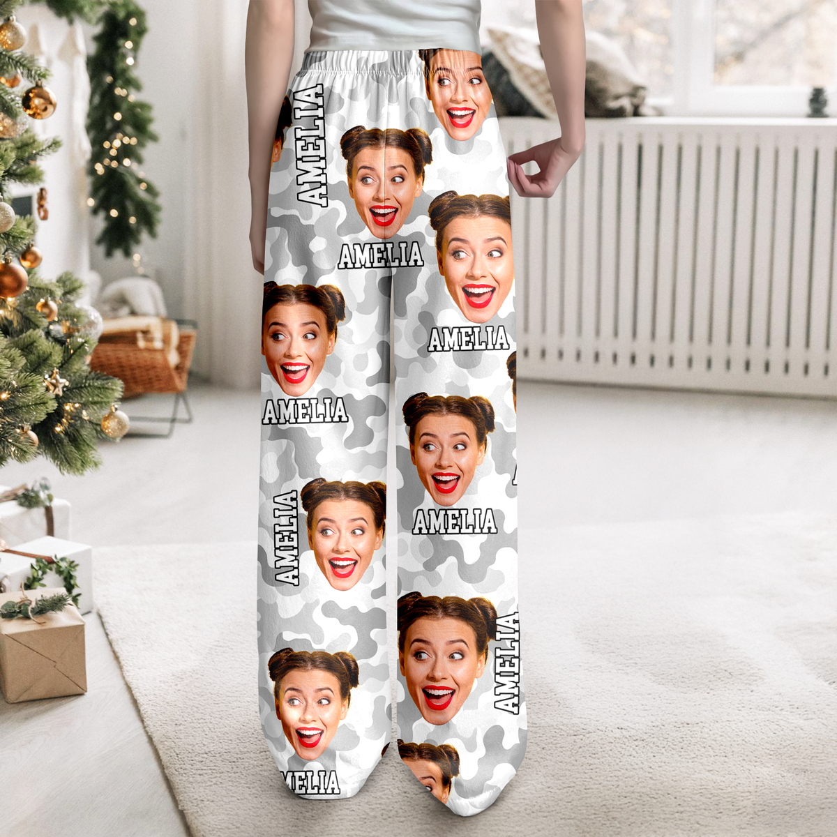 Custom Human Photo Camo Pattern Sweatpants TH10 896669