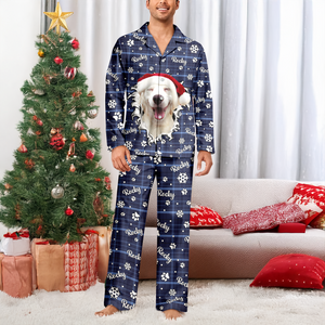 Custom Puppy Photo Funny Christmas Pajamas Gift For Dog Mom Dog Dad CH07 896520