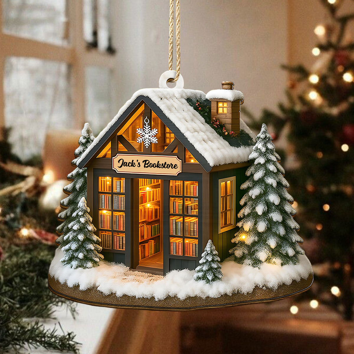 Custom Name Welcome To My Bookstore Wood Ornament – Christmas Gifts LM32 895633