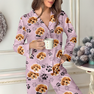 Custom Dog Face Photo Pajamas Christmas Gift For Dog Lovers CH07 896610