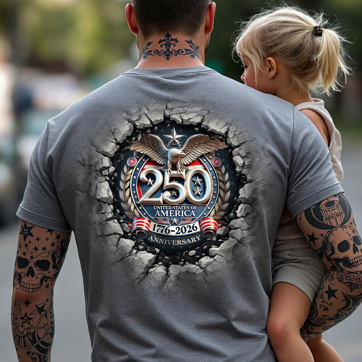 USA Eagles 250th Anniversary Semiquincentennial 1776-2026 Backside Shirt LM32 899025