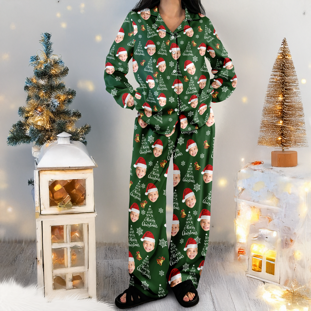 Custom Photo We Wish You A Merry Christmas Pajamas TH10 896283