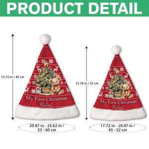 Baby's First Christmas - Personalized Santa Hat LM32 895067